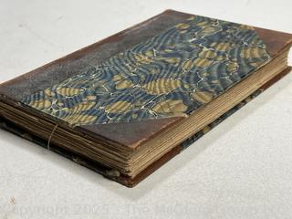 Leather with Marbled Boards, 1896 The Sonnets of John Milton by Mark Pattison Book.