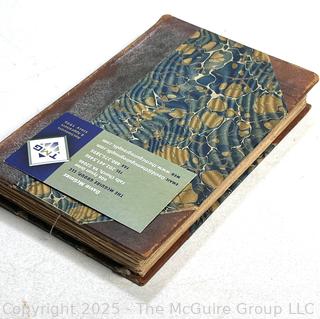 Leather with Marbled Boards, 1896 The Sonnets of John Milton by Mark Pattison Book.