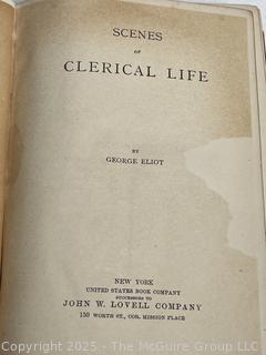 Leather with Marbled Boards Scenes from a Clerical Life by George Eliott Book. 