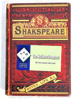 Gilt Decorated The Works of Shakespeare Portrait & Illustrations Book.
