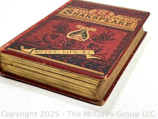 Gilt Decorated The Works of Shakespeare Portrait & Illustrations Book.
