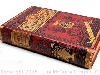 Gilt Decorated The Works of Shakespeare Portrait & Illustrations Book.
