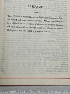 Gilt Decorated The Works of Shakespeare Portrait & Illustrations Book.
