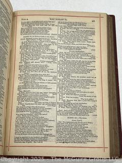 Gilt Decorated The Works of Shakespeare Portrait & Illustrations Book.
