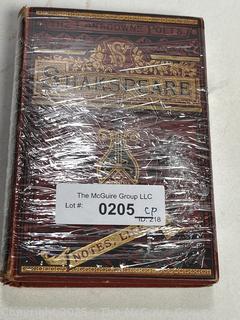 Gilt Decorated The Works of Shakespeare Portrait & Illustrations Book.
