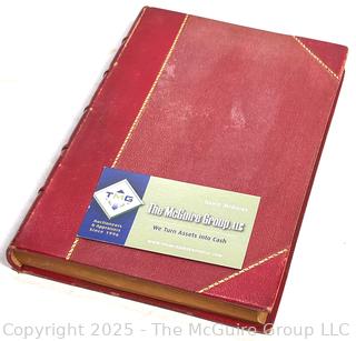 Red Leather Bound with Gilt Decoration Den Liedern der Edda (Saemundar Edda) by Karl Hilderbrand Book