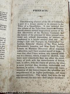 Leather with Marbled Boards 1829 Tales from American History Book. 
