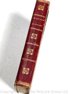 Leather with Marbled Boards 1829 Tales from American History Book. 
