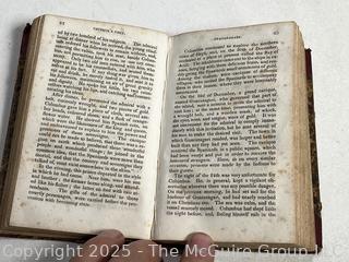 Leather with Marbled Boards 1829 Tales from American History Book. 

