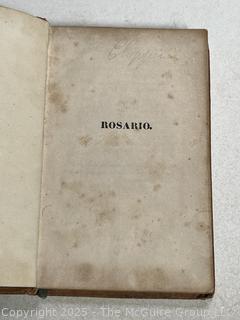 Leather Bound with Gilt Decoration Rosario, Histoire Espagnole, Lille, L. Lefort, 1840. 1st Edition Book. 

