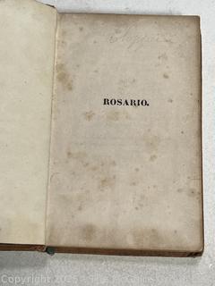 Leather Bound with Gilt Decoration Rosario, Histoire Espagnole, Lille, L. Lefort, 1840. 1st Edition Book. 
