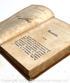 Leather Bound with Gilt Decoration Rosario, Histoire Espagnole, Lille, L. Lefort, 1840. 1st Edition Book. 
