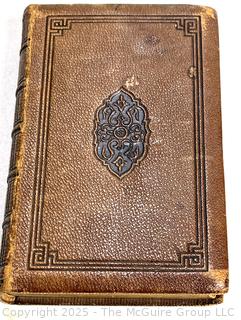 Tooled Leather Bound with Gilt Edge 1859 Poems by William Cullen Bryant Book. 
