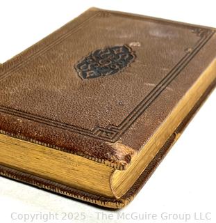 Tooled Leather Bound with Gilt Edge 1859 Poems by William Cullen Bryant Book. 
