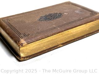 Tooled Leather Bound with Gilt Edge 1859 Poems by William Cullen Bryant Book. 