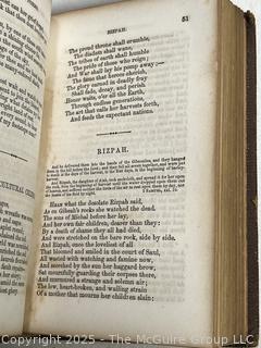 Tooled Leather Bound with Gilt Edge 1859 Poems by William Cullen Bryant Book. 