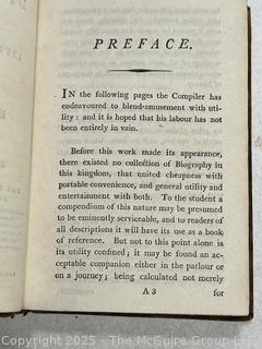 Leather with Marbled Boards 1796 A New Biographical Dictionary Containing a Brief Account of the Lives and Writings by Stephen Jones Book