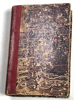 Red Leather with Marbled Boards 1824 Jerusalem Delivered by Tasso 2nd Printing Book. 