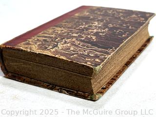 Red Leather with Marbled Boards 1824 Jerusalem Delivered by Tasso 2nd Printing Book. 