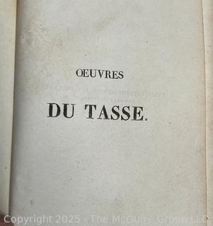 Red Leather with Marbled Boards 1824 Jerusalem Delivered by Tasso 2nd Printing Book. 