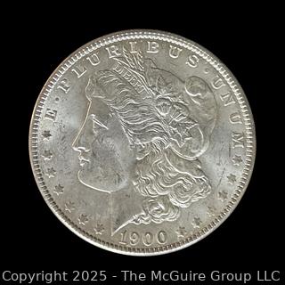 1900 (O) US One Dollar Morgan Head Silver Coin (some luster)