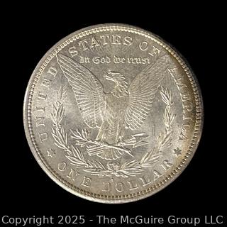 1881 (S) US One Dollar Morgan Head Silver coin (some luster)