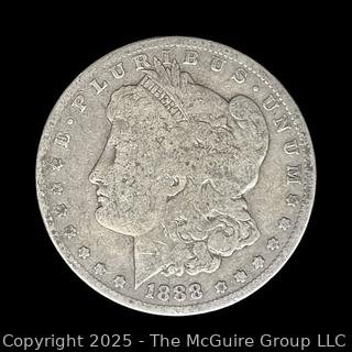1888 (P) US One Dollar Morgan Head Silver Coin 