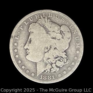 1881 (O) US One Dollar Morgan Head Silver coin 