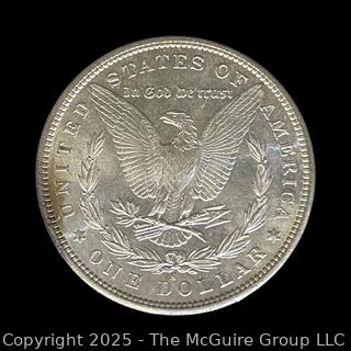 1881 (S) US One Dollar Morgan Head Silver coin (some luster)