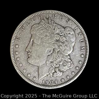 1904 (O) US One Dollar Morgan Head Silver Coin 