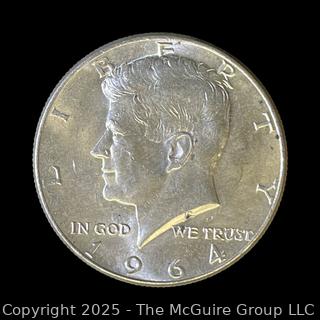 1964 US Kennedy Half Dollar Silver 50 cent coin 