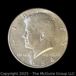 1964 US Kennedy Half Dollar Silver 50 cent coin