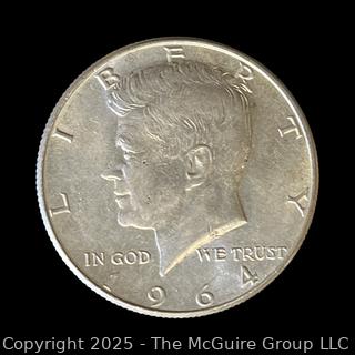 1964 US Kennedy Half Dollar Silver 50 cent coin 