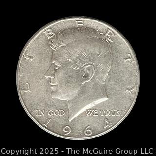 1964 US Kennedy Half Dollar Silver 50 cent coin 