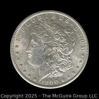 1900 (O) US One Dollar Morgan Head Silver Coin (some luster)