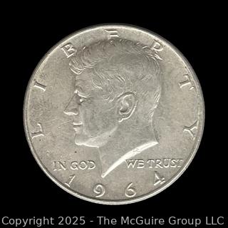 1964 US Kennedy Half Dollar Silver 50 cent coin 