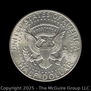 1964 US Kennedy Half Dollar Silver 50 cent coin (some luster)