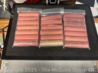 20 Rolls of Lincoln Wheat Cent coins