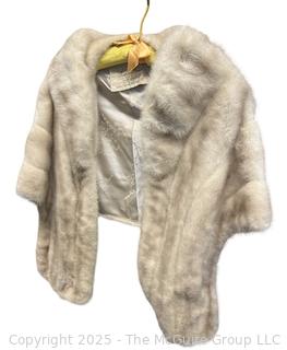 Troumaline Emba Natural Pale Beige Mink Stole Coat