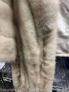 Troumaline Emba Natural Pale Beige Mink Stole Coat