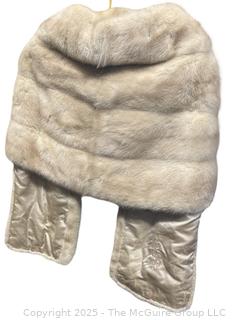 Troumaline Emba Natural Pale Beige Mink Stole Coat