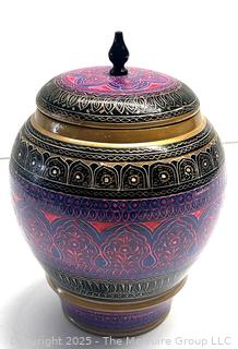  Pakistan Handcrafted Wooden Lacquer Candy Jar
