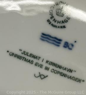 Royal Copenhagen Blue & White Porcelain Christmas Plates in Boxes 