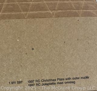 Royal Copenhagen Blue & White Porcelain Christmas Plates in Boxes 