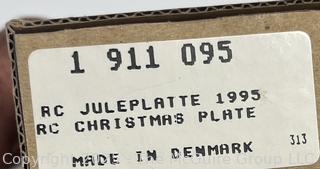 Royal Copenhagen Blue & White Porcelain Christmas Plates in Boxes 