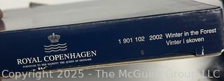 Royal Copenhagen Blue & White Porcelain Christmas Plates in Boxes 