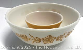 Two (2) Pyrex Glass Mixing Bowls