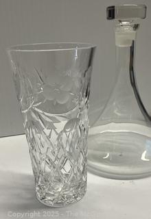 Set of Clear Crystal Glassware Including Wedgwood Monarch Goblets and Coupes