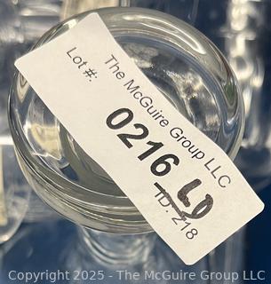 Set of Clear Crystal Glassware Including Wedgwood Monarch Goblets and Coupes