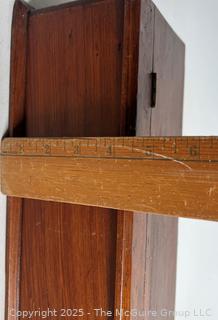 Primitive Wooden Candle Box with Hinged Lid